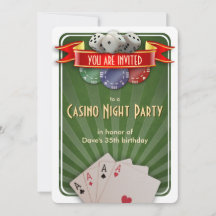 Casino Poker Nuit moderne fête d'anniversaire