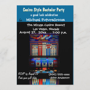 Invitation Casino Slot Machine Bachelor Party