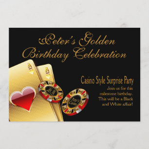 Invitation Casino Style Party ME DEMANDEZ DE METTRE DES NOMS 