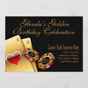 Invitation Casino Style Party ME DEMANDEZ DE METTRE DES NOMS 