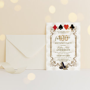 Invitation Casino Vegas Art Déco 100 et fabuleux anniversaire