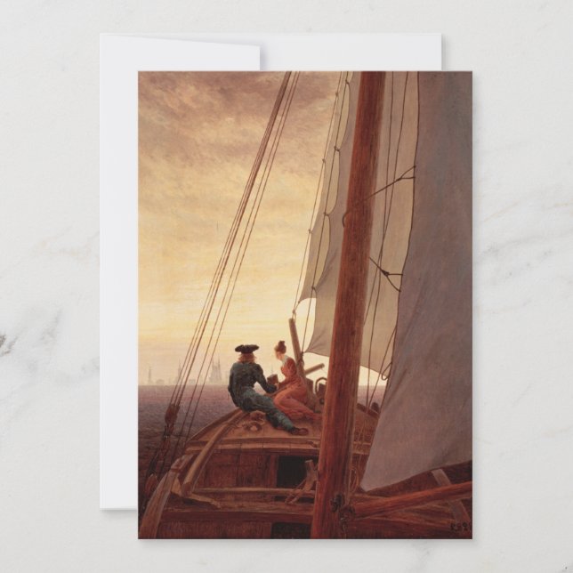 Invitation Caspar David Friedrich - Sur un voilier (Devant)