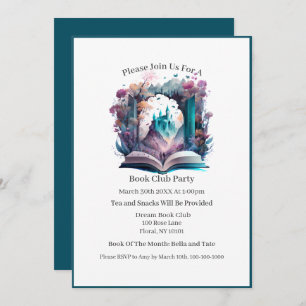 Invitation Casque du livre d'aquarelle, Club du livre