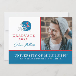 Invitation Casque Ole Miss Football   Bleu clair
