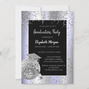 Invitation Casquette Argent, Confetti Boule Disco, Lavandre D