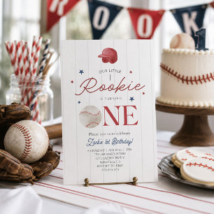 Invitation Casquette de baseball Rookie Garçons 1er anniversa