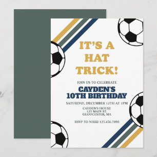 Invitation Casquette de football rétro Trick 3e anniversaire