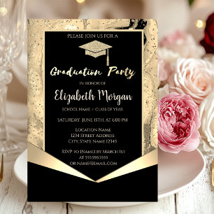 Invitation Casquette de remise des diplômes Paillettes,Confet
