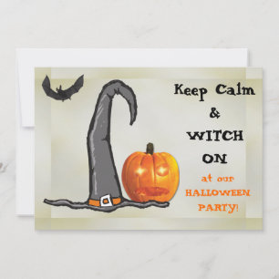 Invitation Casquette d'Halloween pour rester calme