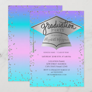 Invitation Casquette, Diamonds Ombre Holographique Graduation