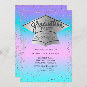 Invitation Casquette, Diamonds Ombre Holographique Graduation