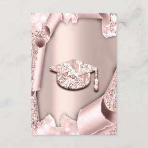 Invitation Casquette diplômé Bachelorette Rose FILLE rose 3D