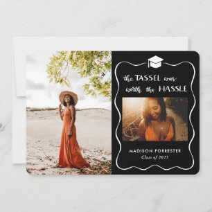 Invitation Casquette diplômé Script Tassel valait la peine du