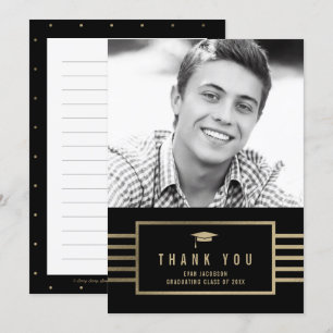 Invitation Casquette d'or EDITABLE COULEUR Graduation Merci N