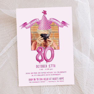 Invitation Casquette du Parti rose 80e anniversaire Open Hous