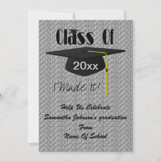 Invitation Casquette Et Tassel Cute Graduation Party