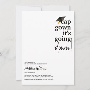 Invitation Casquette Gown ça va faire baisser la graduation