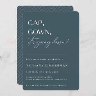 Invitation Casquette Gown ça va faire tomber la fête de l'obt