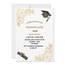 casquette Graduation party noir et or