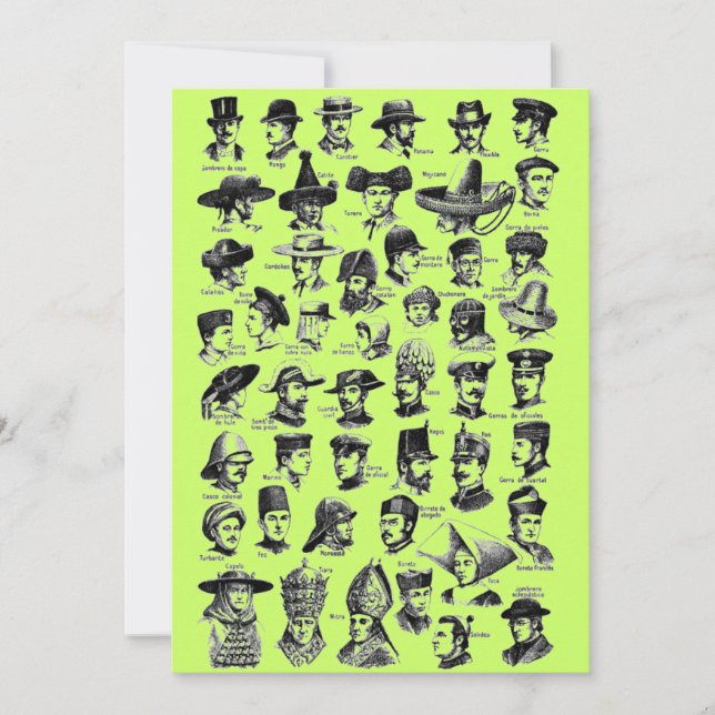 Invitation Casquette vintage (Devant)