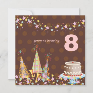 Invitation casquettes de fête, fête d'anniversaire des enfant
