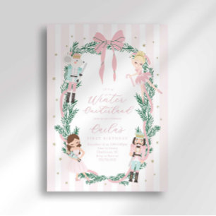 Invitation Casse-Noisette à Rayures Prépa et Nœud pour un Pre