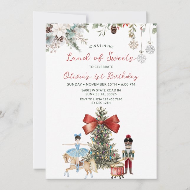 Invitation Casse-Noisette Ballerine du Pays des Friandises 1e (Devant)