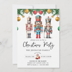 Invitation Casse-Noisette de Noël isolé