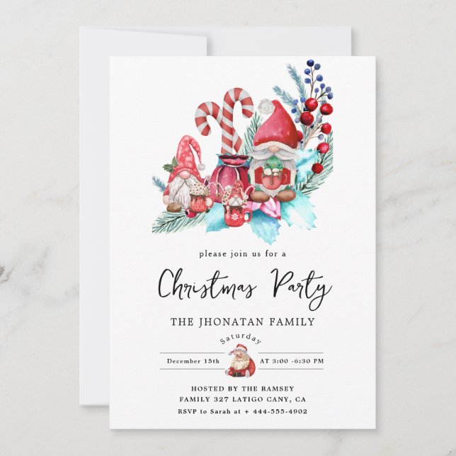 Invitation Casse-Noisette de Noël isolé (Devant)