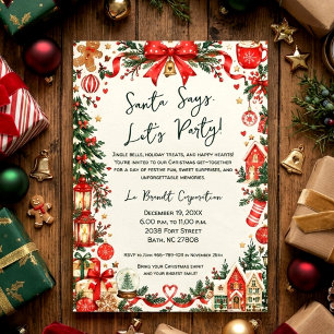 Invitation Casse-Noisette Fantaisiste de Noël Aquarelle Festi