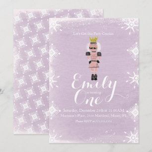 Invitation Casse-noisette Flocons de Neige Aquarelle pour Pre