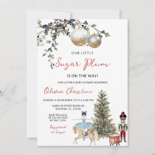 Invitation Casse-Noisette Noël Hiver Ornement Baby Shower