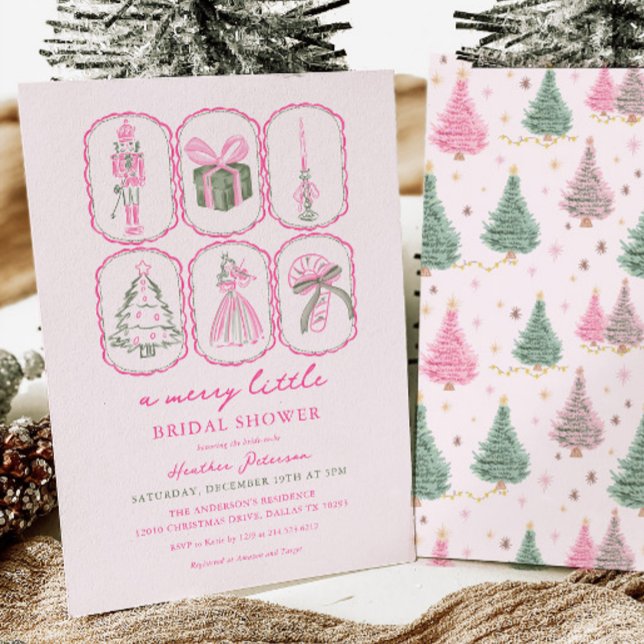 Invitation Casse-Noisette Rose Une Petite Fête De Fiançailles (Créateur téléchargé)