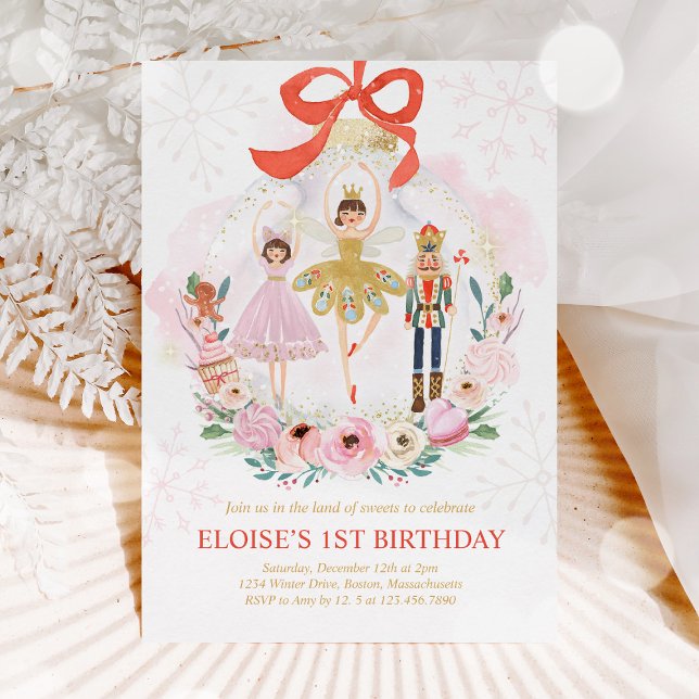 Invitation Casse-Noisette Terre De Sucres Sucre Plum Fée Roug (Créateur téléchargé)