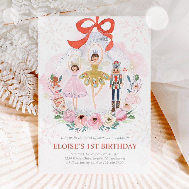 Invitation Casse-Noisette Terre De Sucres Sucre Plum Fée Roug (Créateur téléchargé)