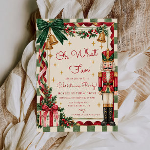 Invitation Casse-Noisette Vintage Ruban Vert Oh Quelle Amusem