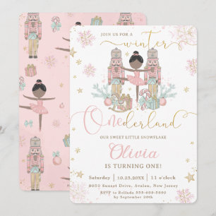 Invitation Casse-Noisette Winter Onederland 1er Anniversaire 