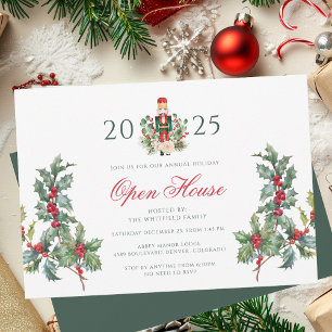 Invitation Casse-noix de Noël Open House Berries