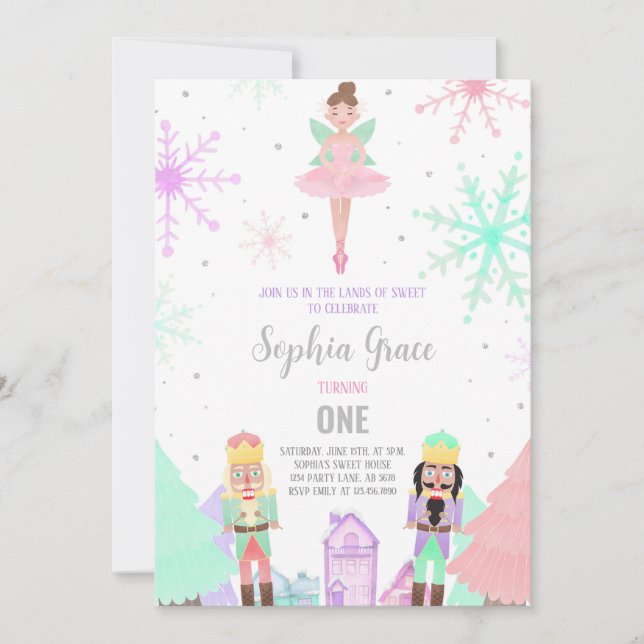 Invitation Casse-noix Pays des douceurs hiver (Devant)