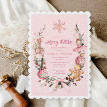 Casse-noix rose Joyeux petit Baby shower