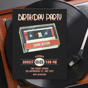 Invitation Cassette audio rétro vintage
