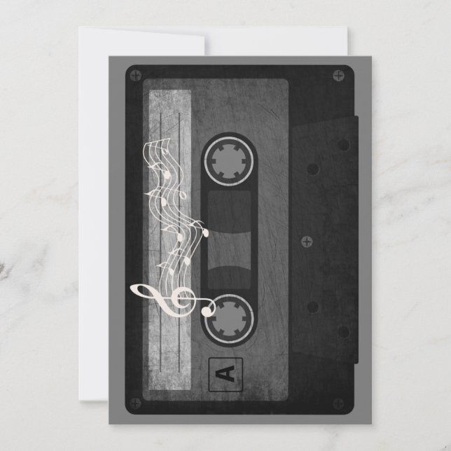 Invitation Cassette Old School en détresse  (Devant)