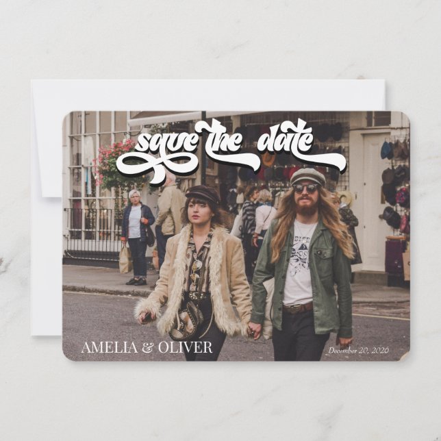 Invitation Cassette | Photo Enregistrer la date (Devant)