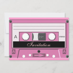 Invitation Cassette rose_