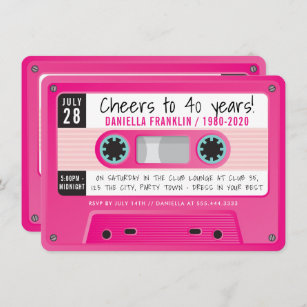 Anniversaire 80 Ans Invitations Faire Part Cartes Zazzle