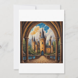 Invitation castle illustration