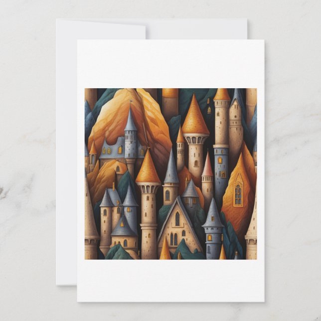 Invitation castle illustration  (Devant)