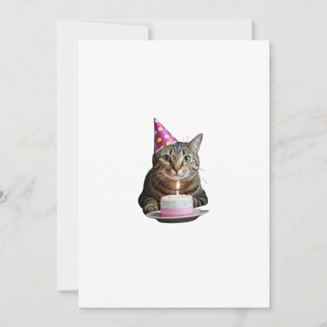 Invitation cat birthday (Devant)