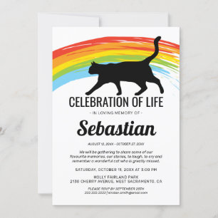 Invitation Cat Funeral Memorial Rainbow Bridge