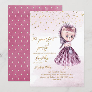 Invitation Cat Puur-fect Party Girl 2e anniversaire